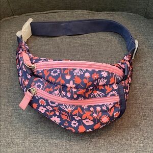 Floral Navy and Pink Girls (8 to 10 years) Fanny-pack Bag